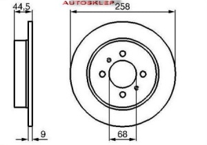 Tarcza hamulcowa T NISSAN 605104080 (1394453)