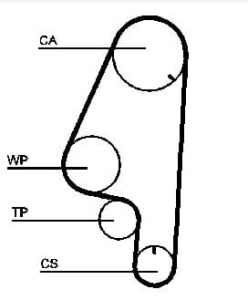 Pasek rozrządu 137z VW 1,6 55kw10/94-10/99 G5428XS#CT847 (1391754)