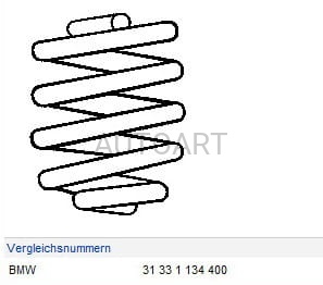 Sprężyna, tylna oś  BMW E34 sedan 101611 (1394041)