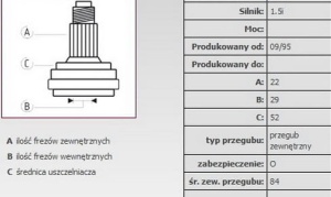 Przegub zewn.(kpl) DAEWOO NEXIA 1.5/16V 95-; KDW506 (1392792)