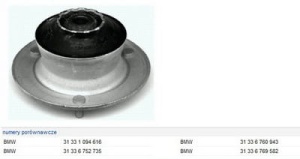 Łożysko górnego mocowania amortyzatora BMW 802186 (1391244)