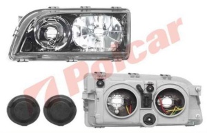 Reflektor L VOLVO S40/V40 01- czarna ramka 904101E (1393117)
