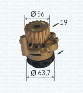 Pompa wody AUDI A3 1,9TDI 97-;OCTAVIA 1,9D/TDi;GOLF IV VKMA81623#KRA1500330 (1392665)
