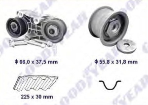 Zestaw rozrządu  rolka + pasek OPEL OMEGA/VECTRA VKMA05502#K035543XS (1395064)