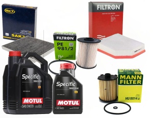 ZESTAW FILTROW VOLVO XC60 II (246) D3 od17+OLEJ  