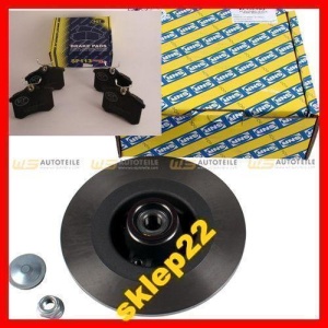 TARCZE HAMULCOWE + KLOCKI TYŁ MEGANE SCENIC II SNR