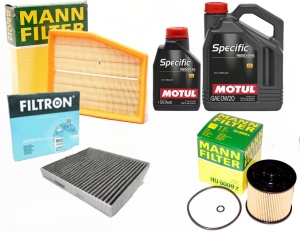 ZESTAW FILTROW VOLVO XC40  T4 T5 Hybrid +OLEJ 