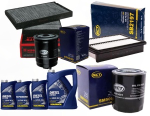 Zestaw filtrów HYUNDAI  H-1 CARGO  2.5CRDI +OLEJ