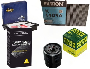 Zestaw filtrów  Hyundai Kona 1.0 T-GDi, +olej