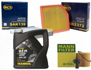 Zestaw filtrów Toyota  Lexus Is300h +olej