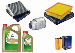 Zestaw filtrów TOYOTA AVENSIS T27 2.0 D-4D 143km +olej