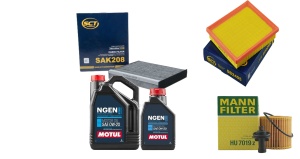 Zestaw filtrów Lexsus NX (z1)300.300h hybryda  od 2014 +olej