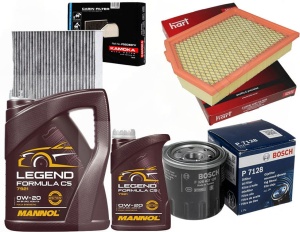 Zestaw filtrów JEEP  CHEROKEE 2.4 + olej do 2018