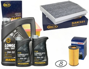 Zestaw filtrów MERCEDES  CLA C220CDI  (X117,C117) od 2013-2019 +OLEJ
