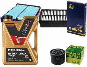 Zestaw filtrów MAZDA CX-5 (KF) 2,0 2.5 od 2017 +OLEJ