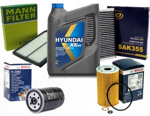 Zestaw filtrów KIA Optima 1.7 CRDi  20012-20019 +olej