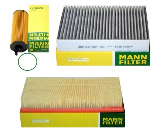 Zestaw filtrów  AUDI Q7 3.0 TDI V6 224PS Mann Filter