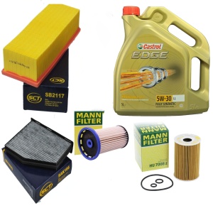 Zestaw filtrów VW Tiguan 2,0tdi od 2011.06 + olej 5W30 5L
