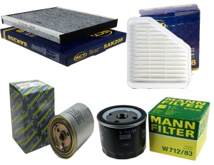 Zestaw filtrów Toyota  Auris 1.4 D-4D 2007-2018