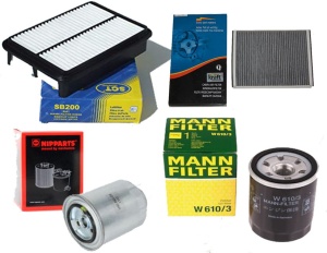 Zestaw filtrów Mitsubishi  Lancer VIII 1.8 DI-D