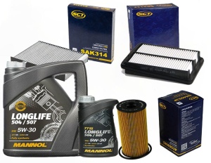 Zestaw filtrów Nissan Qashqai II 1.6 dCi +olej od2013