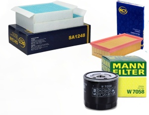 Zestaw filtrów Peugeot 208 2008 1.2 Vti 68