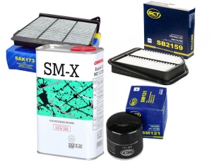 Zestaw filtrów  Pajero  Sport II 3.5 + olej 5w30