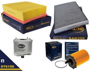 Zestaw filtrów Ford Fiesta VI 1.4 1.5 1.6 tdci 2010-2017
