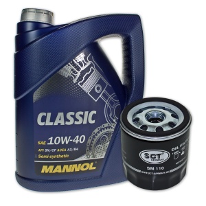 Olej 10W40 5L+ filtr oleju OP629/1 Ford