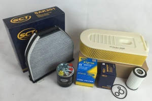 Zestaw filtrów Mercedes  GLK W204 W212 E220  dostawa gratis (1)