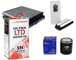 Zestaw filtrów Honda Accord 2,0 2,4 VTEC +olej 5w30