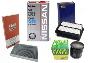 Zestaw filtrów Nissan Qashqai II 1.6 DiG-T+olej 5w30