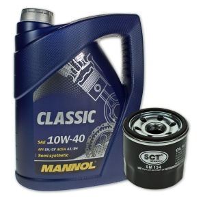 Mannol Olej 10W40 5L+ filtr oleju OP595 SM134 KIa