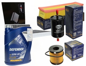 Zestaw filtrow PEUGEOT 207 1.4  16v 65km +olej 