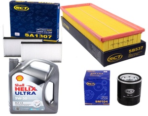 Zestaw filtrów Peugeot II 308 1,2 THP +olej 5w30