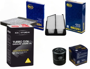 Zestaw filtrów HYUNDAI I30 1.4 1.6 od 2012+olej 
