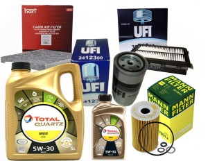 Zestaw filtrów KIA SPOTRAGE 1.7crdi 15/21+olej  