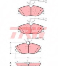 Klocki hamulcowe PEUGEOT 607 00- GDB1423#GDB1194#13046028442#13046028172#GIR6114231 (1390411)