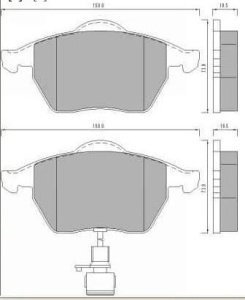 Klocki hamulcowe P AUDI 100,A6 GDB1049#13.0460-7050.2#FDB590#AD5495781 (1390359)