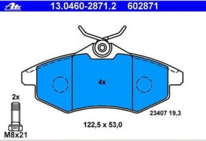 Klocki hamulcowe P Citroen C2 C3 1.1 GDB1495#13.0460-2871.2 (1390373)