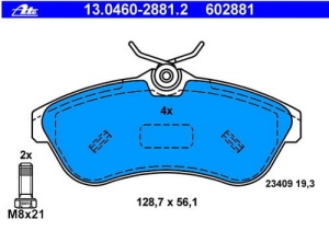 Klocki hamulcowe P Citroen  GDB1496#13.0460-2881.2 (1390371)