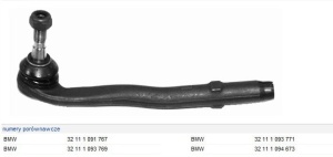 Końcówka drążka kierowniczego L BMW E39  LEM1334101#SID21232#G1254 (1390505)