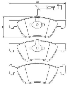 Klocki hamulcowe ALFA ROMEO FIAT 13046071402#GDB1445#232890070110 (1390334)