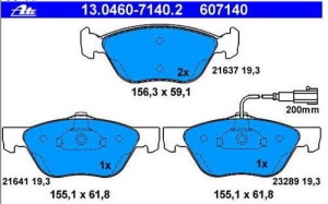 Klocki hamulcowe ALFA ROMEO FIAT 13046071402#GDB1445#232890070110 (1390333)