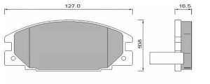Klocki hamulcowe ISUZU/OPEL CAMPO,TROOPER,CAMPO,FRONTERA 86-96 GDB870#13046059422#12367 (1390344)