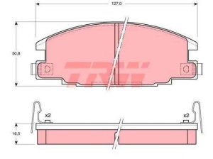 Klocki hamulcowe ISUZU/OPEL CAMPO,TROOPER,CAMPO,FRONTERA 86-96 GDB870#13046059422#12367 (1390345)