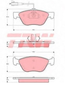 Klocki hamulcowe ALFA ROMEO FIAT 13046071402#GDB1445#232890070110 (1390332)