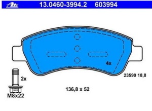 Klocki hamulcowe P CITROEN 12-928#GDB1463#13.0460-3994.2#GDB1563 (1390372)