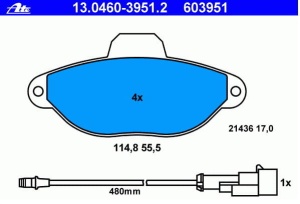 Klocki hamulcowe P FIAT PUNTO 93- Panda 03- GDB1115#219148#13046039512GDB1299 (1390382)