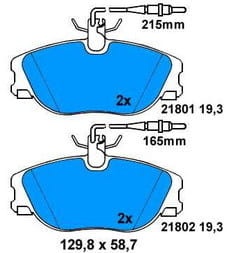 Klocki hamulcowe P CITROEN  FIAT 12-598 (1390369)